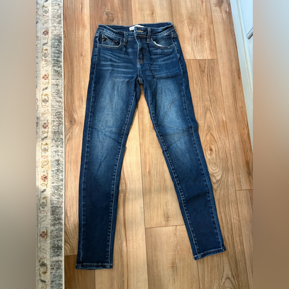 KanCan Dark Blue Ankle & Cropped Jeans